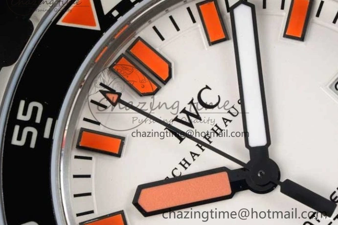 MIROTIME 0219 Aquatimer Automatic SS RSF 1:1 Best Edition White Orange Dial on Black Rubber Strap A Supportive 7069